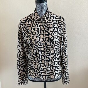 Equipment Women’s Silk Leopard Print Blouse Size Small